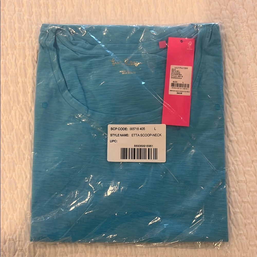 Lilly Pulitzer Etta Scoop Neck Seabreeze Blue